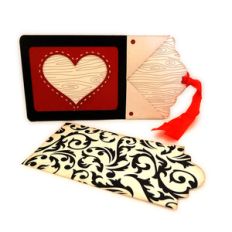 stitched heart window tag card