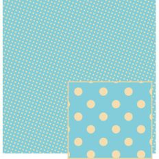 blue and cream polka dots pattern