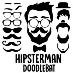 hipster man doodlebat