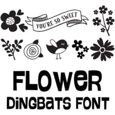 flower dingbats font