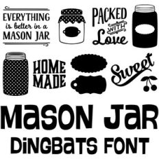 mason jar dingbats font
