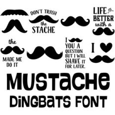 mustache dingbats font