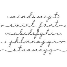 windswept swirl font
