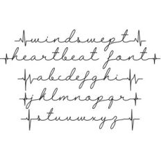 windswept heartbeat font