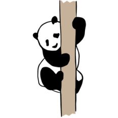 panda on tree