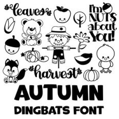 fall dingbats font
