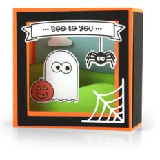 shadow box card scene - halloween ghost
