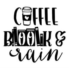 coffee, book and rain