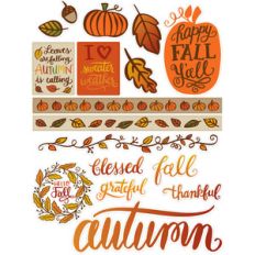 hello fall stickers