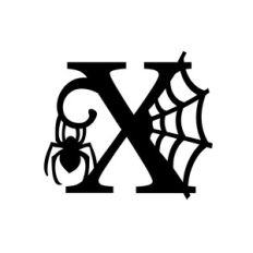 halloween monogram - x
