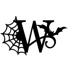 halloween monogram - w