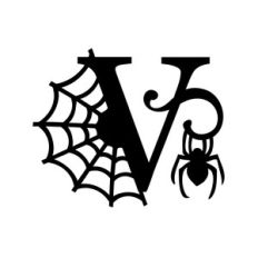 halloween monogram - v
