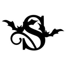 halloween monogram - s