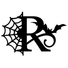 halloween monogram - r