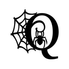 halloween monogram - q