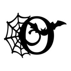 halloween monogram - o