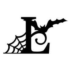 halloween monogram - l