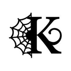 halloween monogram - k