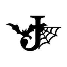 halloween monogram - j