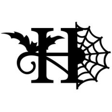 halloween monogram - h