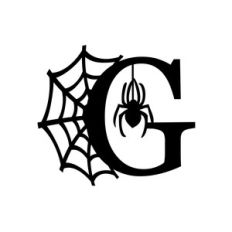 halloween monogram - g