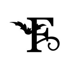 halloween monogram - f