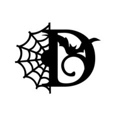 halloween monogram - d