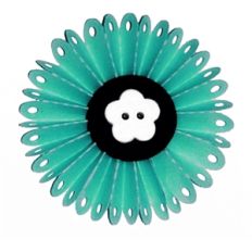 3d rosette flower - dotted