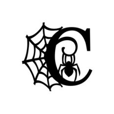 halloween monogram - c