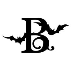 halloween monogram - b