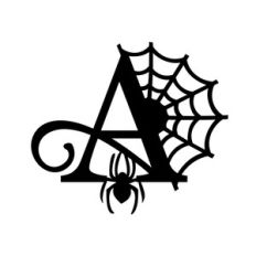 halloween monogram - a