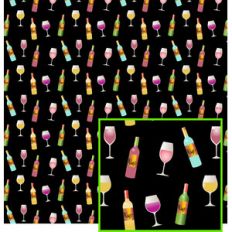 wine pattern on black