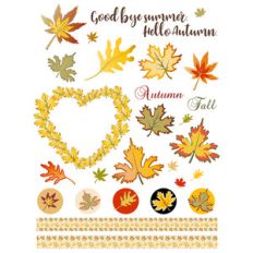 leaves planner stickers