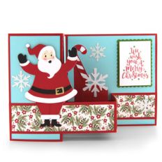 pop up box card christmas santa