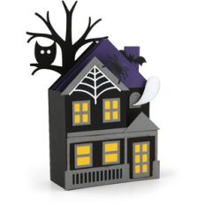 a2 shaped box card haunted house