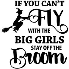 if you can't fly with the big girls