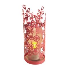 hollyhocks lantern