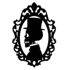 vintage frame skeleton silhouette man
