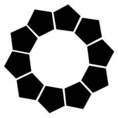 pentagons circle