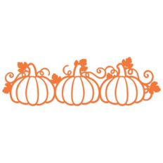 three pumpkin border