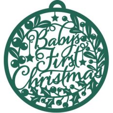 baby's first christmas bauble ornament