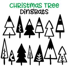 christmas tree dingbat font