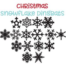 christmas snowflake dingbat font