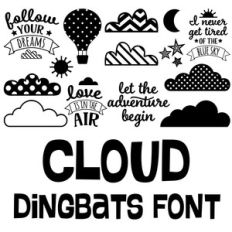 cloud dingbats font