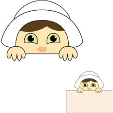 peek-a-boo: pilgrim girl