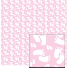 pink baby footprints pattern