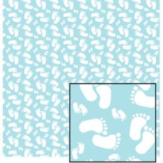 blue baby footprints pattern