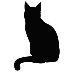 sitting cat silhouette