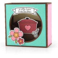 shadow box card scene oven