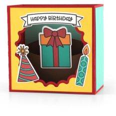 shadow box card scene present